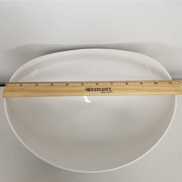 B. Smith With Style White Melamine 4 Quart Large Oval Serving Bowl - Picture 7 of 8
